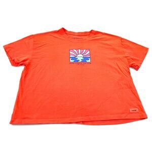Life Is Good Here Comes Sun XL Crusher Tee Coral Sun Water